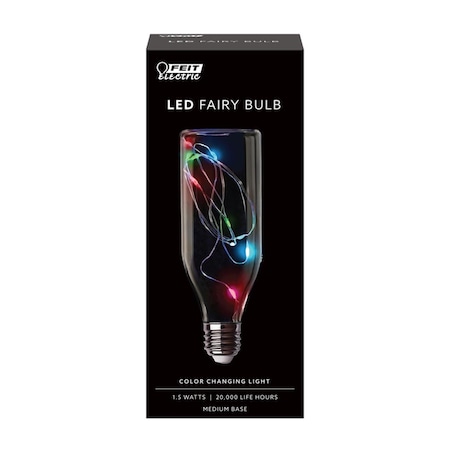Cling 1 watt 60 Lumen Fairy Bottle LED Bulb Multi Color CL3325758